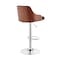 Armen Living Asher Adjustable Black Faux Leather and Chrome Finish Bar Stool LCARBAWABL - alternate 2